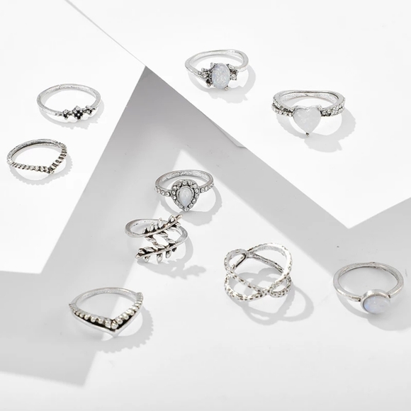 NEW! 9 pcs ring set - Picture 4 of 6